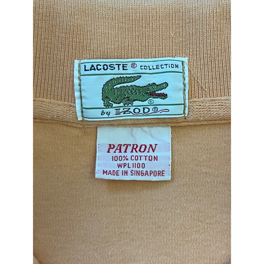 Vintage 80s Lacoste Collection by‎ Izod Peach Polo Shirt Crocodile Logo Size M - Picture 4 of 4